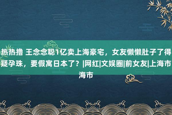 热热撸 王念念聪1亿卖上海豪宅，女友懒懒肚子了得疑孕珠，要假寓日本了？|网红|文娱圈|前女友|上海市