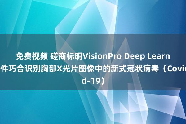免费视频 磋商标明VisionPro Deep Learning软件巧合识别胸部X光片图像中的新式冠状病毒（Covid-19）