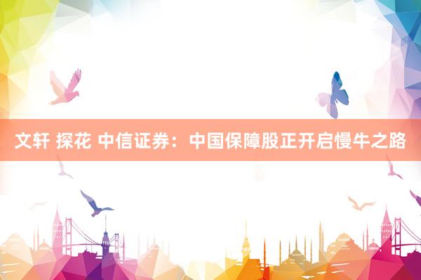 文轩 探花 中信证券：中国保障股正开启慢牛之路